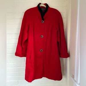 Jofeld Vintage Women’s Long Red Wool Old Money Mob Wife Size Large